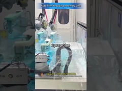 로봇 접착, 오븐 활성화 및 핫 프레스 라미네이션으로 자동차 트림 포장 라인